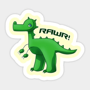 Green T-Rex Sticker